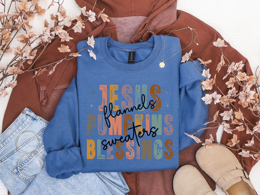 Jesus, Pumpkins & Blessings Fall Crewneck