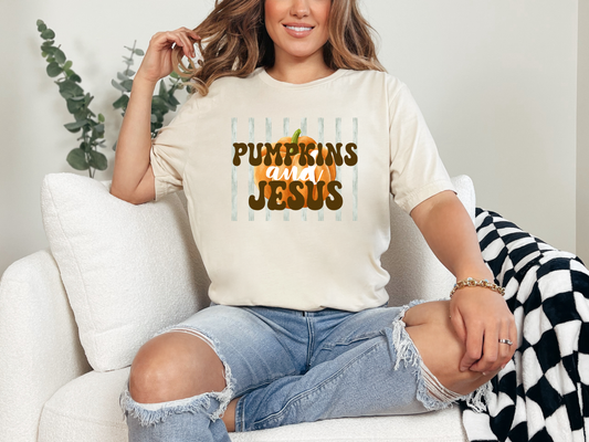 Pumpkins and Jesus Tee
