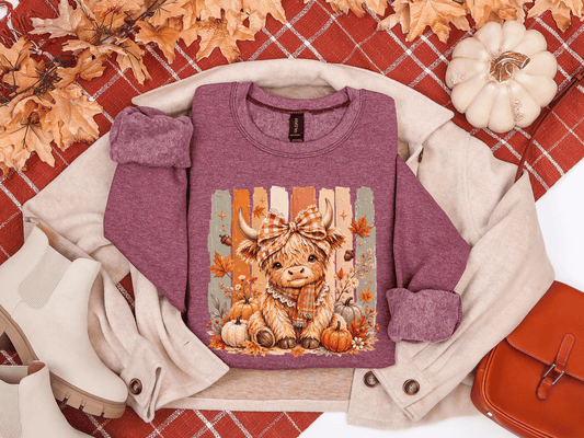 Fall Highland Cow Crewneck
